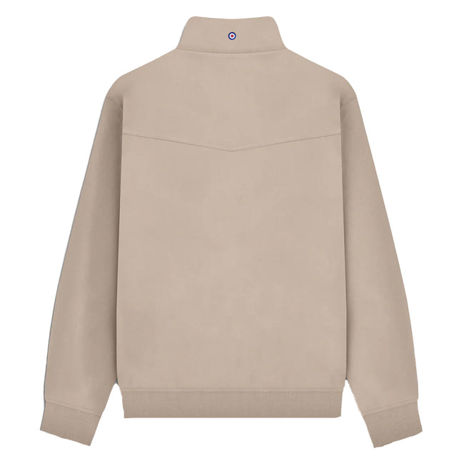 Stone - Back - Lambretta Mens Shower Resistant Harrington Jacket