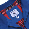 Royal Blue - Side - Lambretta Mens Shower Resistant Harrington Jacket