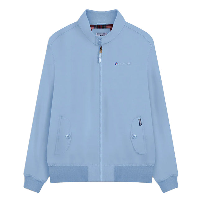 Powder Blue - Front - Lambretta Mens Shower Resistant Harrington Jacket