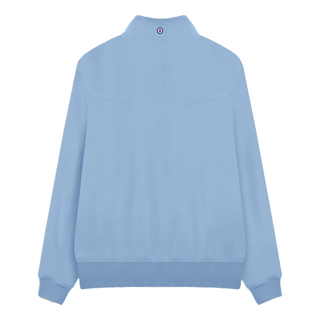 Powder Blue - Back - Lambretta Mens Shower Resistant Harrington Jacket