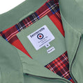 Green - Side - Lambretta Mens Shower Resistant Harrington Jacket