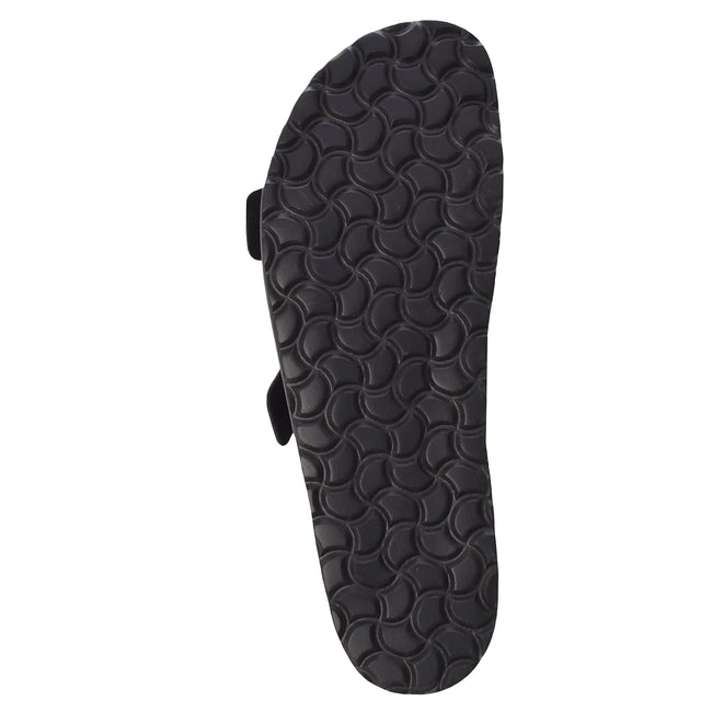 Brown - Pack Shot - Lambretta Mens Avalon Twin Buckle Suede Sandals