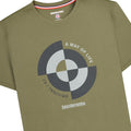 Khaki Green - Side - Lambretta Mens Target Quadrant T-Shirt