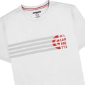 White - Side - Lambretta Mens SS25 Scooter Stripes T-Shirt