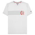 White - Front - Lambretta Mens SS25 Scooter Stripes T-Shirt