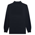 Navy - Back - Lambretta Mens AW24 Vintage Panelled Long-Sleeved Polo Shirt