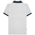 White-Navy - Back - Lambretta Mens AW24 Target Polo Shirt