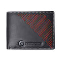 Black - Front - Lambretta Punched Leather Wallet