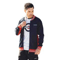 Navy-Red-White - Side - Lambretta Mens Vintage Track Jacket