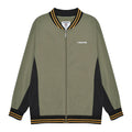 Khaki Green-Black-Gold - Front - Lambretta Mens Vintage Track Jacket