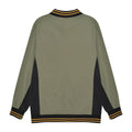 Khaki Green-Black-Gold - Back - Lambretta Mens Vintage Track Jacket