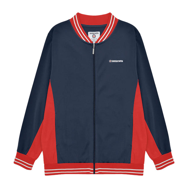 Navy-Red-White - Front - Lambretta Mens Vintage Track Jacket