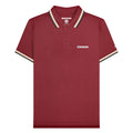 Burgundy-Cream-Navy - Front - Lambretta Mens Triple Tipped Polo Shirt