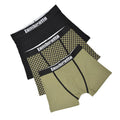 Khaki Green-Black - Back - Lambretta Mens Assorted Designs Boxer Shorts (Pack of 3)