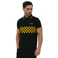 Black-Gold - Side - Lambretta Mens SS25 Two Tone Tipped Polo Shirt