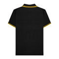 Black-Gold - Back - Lambretta Mens SS25 Two Tone Tipped Polo Shirt