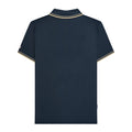 Navy-Cinder - Back - Lambretta Mens SS25 Twin Tip Polo Shirt