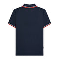Navy-White - Back - Lambretta Mens SS25 Twin Tip Polo Shirt