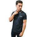Navy-Cinder - Side - Lambretta Mens SS25 Twin Tip Polo Shirt