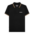 Black-Wood Ash - Front - Lambretta Mens SS25 Twin Tip Polo Shirt