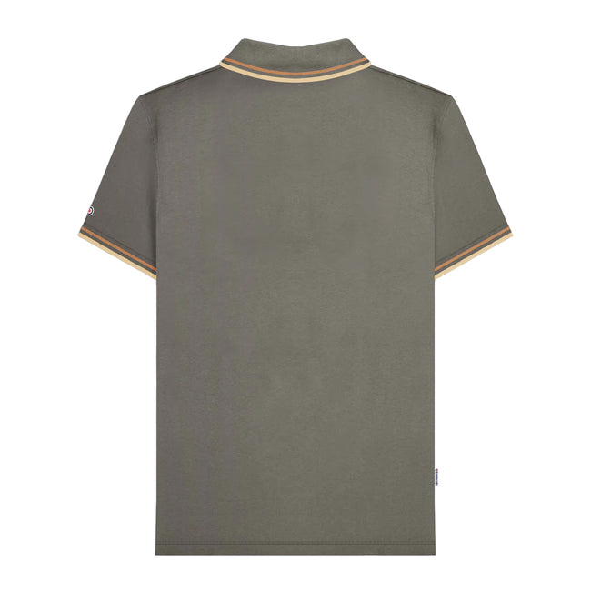 Granite - Back - Lambretta Mens SS25 Twin Tip Polo Shirt