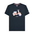 Navy - Front - Lambretta Mens AW24 Scooter Flag Big & Tall T-Shirt