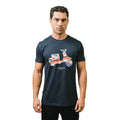 Navy - Side - Lambretta Mens AW24 Scooter Flag Big & Tall T-Shirt