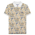 White-Navy - Front - Lambretta Mens SS25 Paisley Branded Polo Shirt