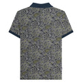 Navy-Grey - Back - Lambretta Mens SS25 Paisley Branded Polo Shirt