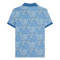 Dark Blue-Wood Ash - Back - Lambretta Mens SS25 Paisley Branded Polo Shirt