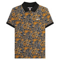 Black-Gold - Front - Lambretta Mens SS25 Paisley Branded Polo Shirt