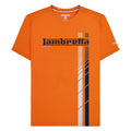 Orange - Front - Lambretta Mens SS25 Racing Stripe T-Shirt