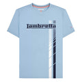 Sky - Front - Lambretta Mens SS25 Racing Stripe T-Shirt