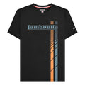 Black - Front - Lambretta Mens SS25 Racing Stripe T-Shirt