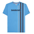 Azure Blue - Front - Lambretta Mens SS25 Racing Stripe T-Shirt