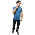 Dark Blue-Navy - Side - Lambretta Mens Premium AW24 Target Polo Shirt