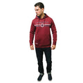 Burgundy - Side - Lambretta Mens AW24 Contrast Target Hoodie
