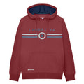 Burgundy - Front - Lambretta Mens AW24 Contrast Target Hoodie