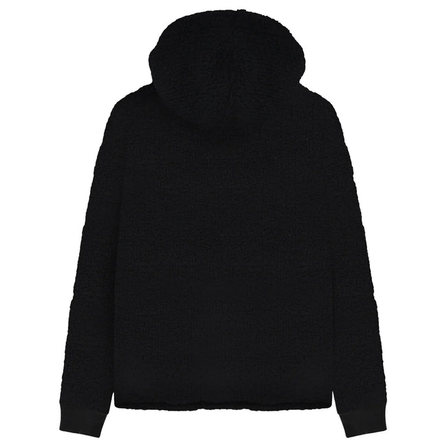Black - Back - Lambretta Mens Borg Hoodie