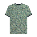 Navy-Grey - Back - Lambretta Mens SS25 Paisley T-Shirt