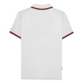 White-Red - Back - Lambretta Mens SS25 Triple Tipped Polo Shirt