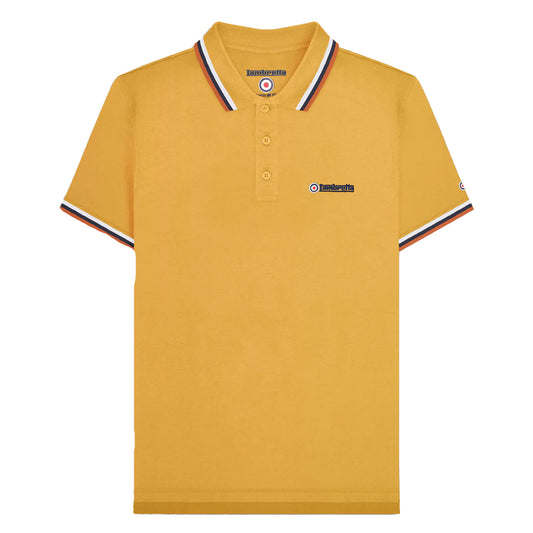 Gold - Front - Lambretta Mens SS25 Triple Tipped Polo Shirt