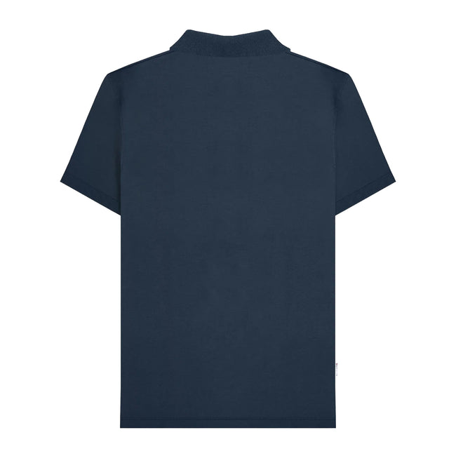 Navy - Back - Lambretta Mens SS25 Classic Polo Shirt
