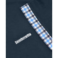 Navy - Side - Lambretta Mens SS25 Gingham Big & Tall Polo Shirt