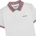 White - Side - Lambretta Mens SS25 Gingham Polo Shirt