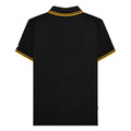 Black-Gold - Back - Lambretta Mens SS25 Twin Tip Polo Shirt