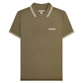 Khaki Brown-Oatmeal - Front - Lambretta Mens SS25 Twin Tip Polo Shirt