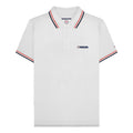 White-Red-Navy - Front - Lambretta Mens SS25 Twin Tip Polo Shirt