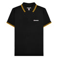 Black-Gold - Front - Lambretta Mens SS25 Twin Tip Polo Shirt