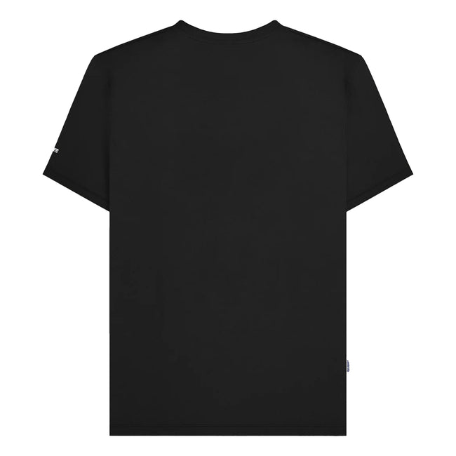 Black - Back - Lambretta Mens SS25 Racing Stripe Big & Tall T-Shirt